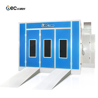 Cabina de pintura con calefacción diésel y estructura de acero aislada OBC para reparación de flotas