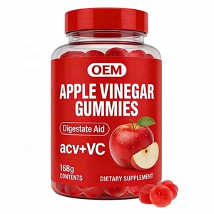 Complément alimentaire en gommes au vinaigre de cidre de pomme biologique ACV + vitamine C + calcium, produits de beauté, gestion du poids pour femmes, marque privée/OEM - Product Image 1