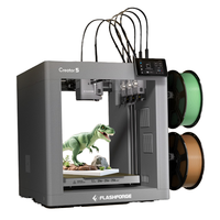 Nouvelle imprimante 3D Flashforge Creator 5 automatique à 4 buses en aluminium, volume d'impression 256x256x256mm, prise en charge PLA, prototypage 4 couleurs