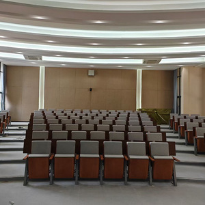 Chaises d'auditorium pour exposition nationale, pieds en Z, plateau en bois avec accoudoirs, pour salle de conférence et de cours - Product Image 2