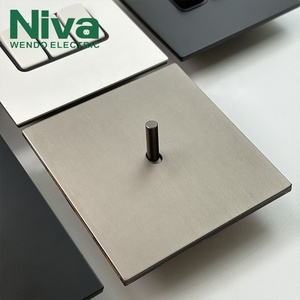 Interruptor de Pared Niva, Panel de Acero Inoxidable, Interruptor de Luz de Palanca de 1 Vía, Estándar del Reino Unido, para Hogar y <span class=keywords><strong>Hotel</strong></span> - Product Image 4