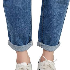 2025 Winter Casual Woman's Straight Style Denim Pants <b>Button</b> Label Mid Waist Cotton <b>Jeans</b> Fabric OEM Wholesale Rate Breathable - Product Image 5