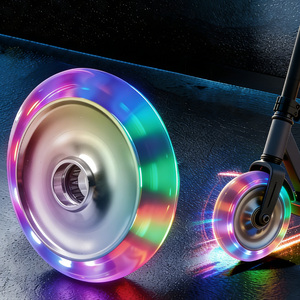 Roues de <span class=keywords><strong>trottinette</strong></span> pro haute performance au design personnalisé, en PU, avec entretoise magnétique flottante, technologie LED, absorption des chocs, durables - Product Image 6