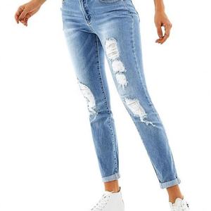 Jeans Ajustados Personalizables para Mujer, Nuevos, Transpirables, con Logotipo, Tela Vaquera Lavada, para Primavera, Jeans OEM para Damas - Product Image 3