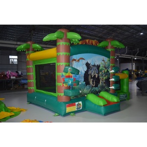 Château gonflable commercial Tendy pour garçons, combo château gonflable dinosaure avec toboggan, en PVC, taille 6x4m, installation facile pour la location - Product Image 2