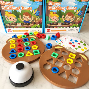 <b>Shape</b> Matching Game For Kids 3-6 Years Old Educational Toy With Colorful <b>Blocks</b> And Cards Parent Child Interactive Play - Product Image 1