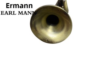 Trompette BB professionnelle Ilman Musical Instrument Factory, corps en cuivre antique, clés dorées, pistons importés, petite taille - Product Image 4