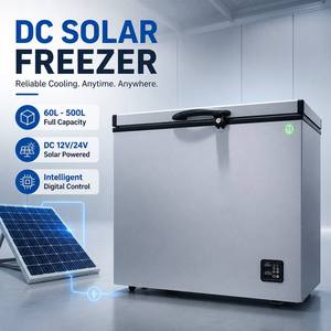 Congélateur solaire <span class=keywords><strong>200L</strong></span> DC 12V 24V, réfrigérateur <span class=keywords><strong>coffre</strong></span> à énergie solaire, système de refroidissement profond pour usage domestique hors réseau - Product Image 1