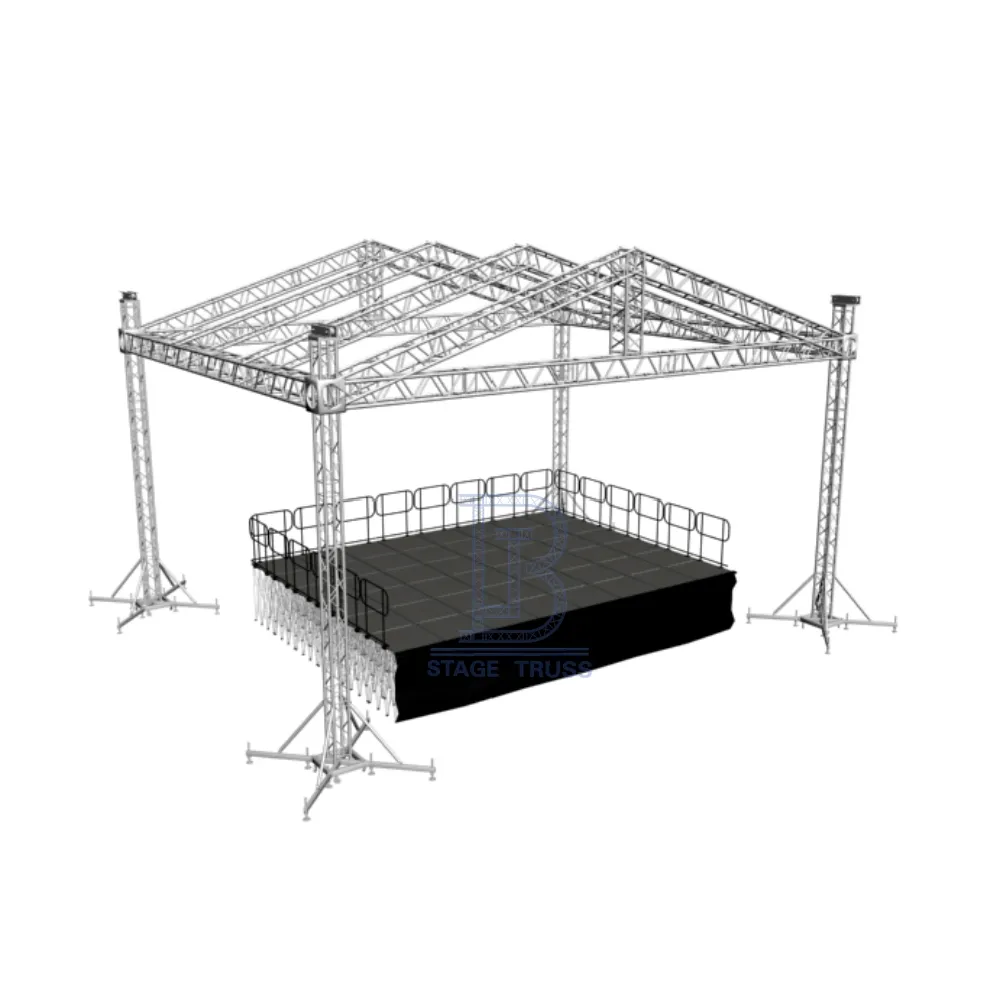 Aluminum 6082-T6 truss for exhibition roof stage peaked roof truss display