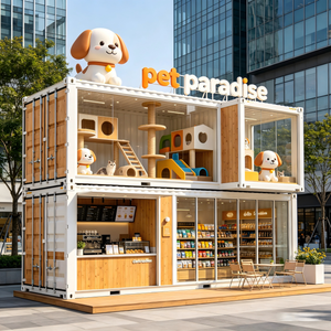 Café mobile modulaire de luxe en conteneur de 20 pieds ou 40 pieds pour animaux de compagnie avec espace de jeux - Product Image 2
