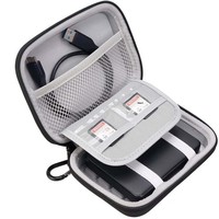 Étui de transport rigide en EVA pour écouteurs, petite pochette pour batteries externes, câbles de données, chargeurs et autres accessoires numériques