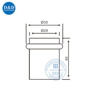 Tipi di fermaporta fermaporta di sicurezza in acciaio inossidabile 304 in gomma nera argento - Product Image 6