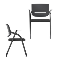 Chaise de formation universitaire H03 avec tablette d'écriture, table, chaise de bureau, salle de conférence, chaise de formation en salle de classe avec roulettes