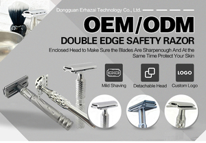 <span class=keywords><strong>Rasoir</strong></span> de sécurité professionnel en acier inoxydable poli miroir à double tranchant pour les jambes et le corps - Product Image 4