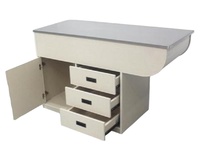 YSH usine vétérinaire haute qualité marbre bois beau chien de compagnie chat vétérinaire hôpital clinique dessus en marbre en bois table d'élimination à sec