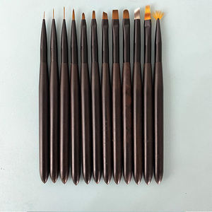 Günstiges Werbe-Pinselset für Nageldesign in Gold-Schwarz, personalisierbar, mit Kolinsky- oder Nylonhaar, Größe 8 & 10, Flachpinsel für UV-Gel, zum Selbermachen - Product Image 5