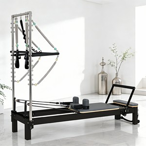 En İyi Fiyat OEM LOGO'lu Çok Satan Siyah Alüminyum Alaşımlı Çelik Kuleli Pilates Reformer Makinesi - Product Image 6