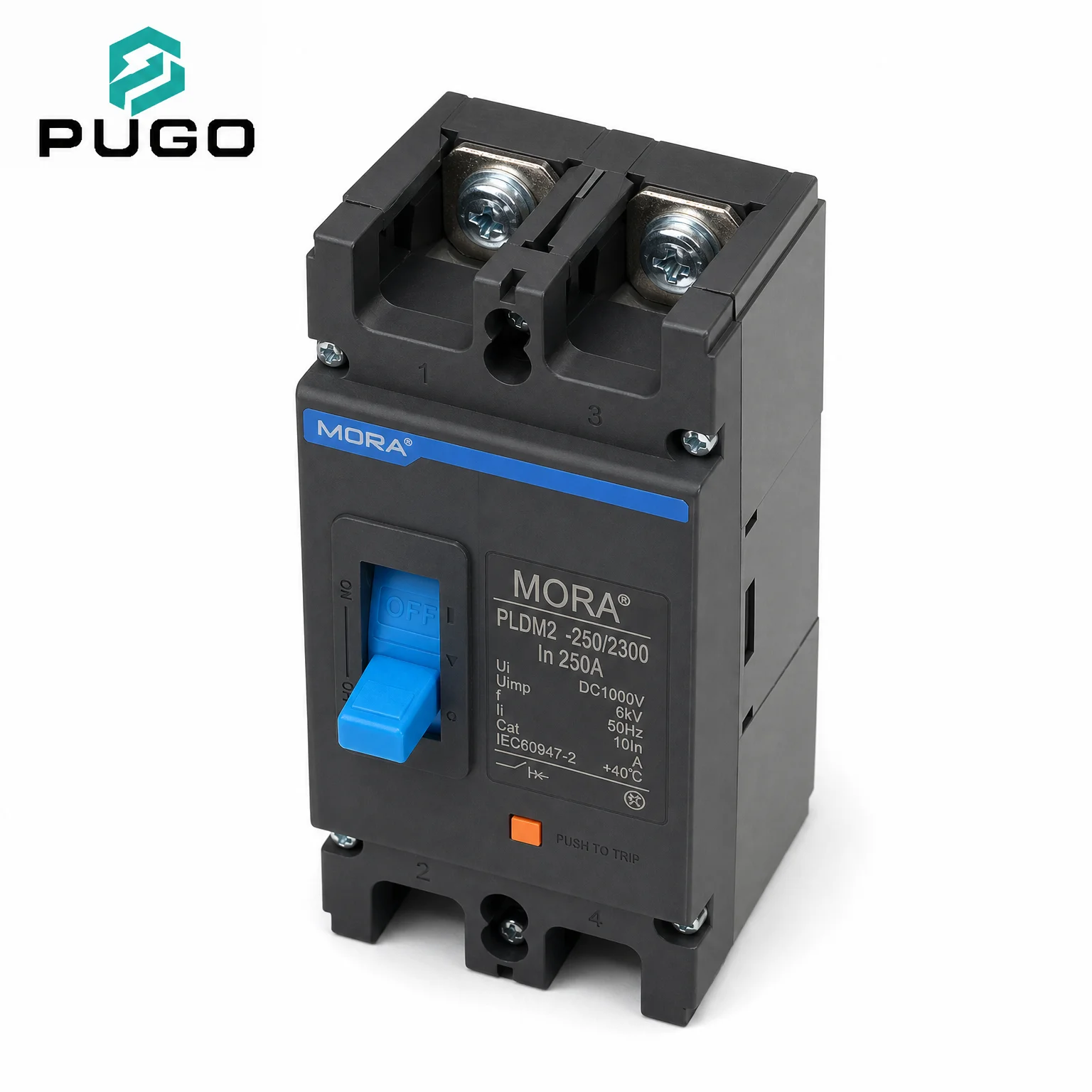 PUGO Molded Case Circuit Breaker 2P DC1000V 250A Solar PV 50Hz Overload Protection Plastic 6kA Breaking Capacity PLDM2-250/2300 · image 6