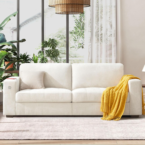 Canapé-<span class=keywords><strong>lit</strong></span> convertible <span class=keywords><strong>2</strong></span> <span class=keywords><strong>places</strong></span> en tissu avec rangement pour l'appartement Stockage peu encombrant Confortable et convivial - Product Image 5