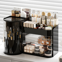 NOUVEAU Organisateur de cosmétiques en plastique, style tiroir de bureau, moderne et simple, haut de gamme, anti-poussière, grande capacité, pour coiffeuse et masques