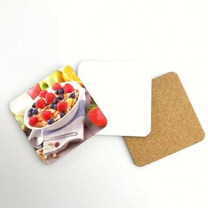 Juego de Posavasos de Corcho Absorbente Personalizados, Cuadrados y Redondos, Protector de Mesa, Regalo Promocional Empresarial - Product Image 1