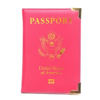 Vente en gros de couvertures de passeport américaines avec bordure dorée aux coins