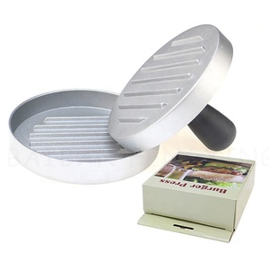Cetakan pembuat Patty tekan Hamburger Aluminium, cetakan untuk panggangan BBQ barbekyu - Product Image 4