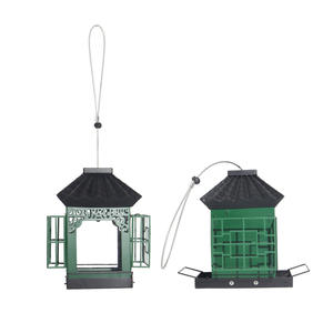 Mangeoire à oiseaux semi-automatique pour balcon extérieur, mangeoire suspendue imperméable pour cour, mangeoire pour moineaux sauvages - Product Image 1