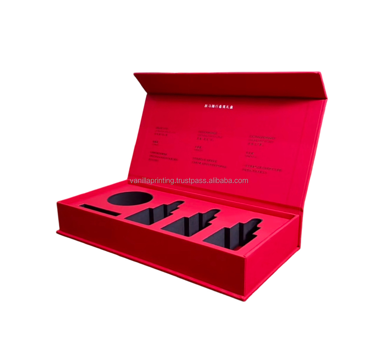 Reusable Magnetic Box With 3D Embossing Silver Foil Essencial Oil Paper Box With Embossed Foil on the Top