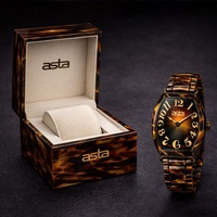 Asta Montre Quartz Femme Acétate Cadran Brun Dégradé 39X28mm Chiffres Arabes Grossiste OEM ODM