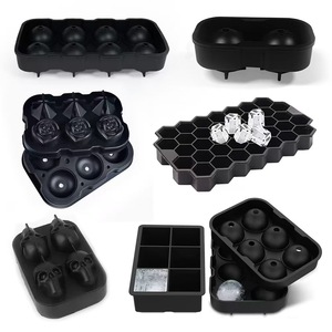 BPA miễn phí Silicone <span class=keywords><strong>Ice</strong></span> <span class=keywords><strong>Cube</strong></span> khuôn khay dễ dàng-phát hành với nắp Stackable Sphere <span class=keywords><strong>Ice</strong></span> ball maker với bìa - Product Image 4