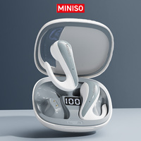 MINISO X8 TWS Earphone Headphone Nirkabel untuk BT5.4 Layar Digital Definisi Tinggi Daya Tahan Baterai Lama Peredam Kebisingan