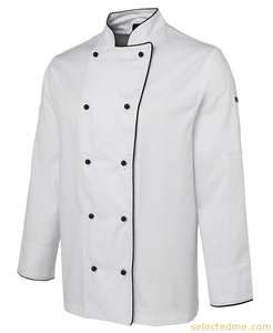 Manteau <span class=keywords><strong>de</strong></span> chef noir et blanc à manches longues et courtes <span class=keywords><strong>de</strong></span> stock <span class=keywords><strong>veste</strong></span> <span class=keywords><strong>de</strong></span> chef uniforme <span class=keywords><strong>de</strong></span> bar <span class=keywords><strong>de</strong></span> restaurant - Product Image 3