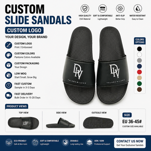 Claquettes personnalisées avec logo PVC, tendance mode, pour équipe, club, antidérapantes, respirantes, tongs pour hommes, vente en gros - Product Image 1