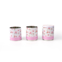 Ensemble de 3 mini boîtes empilables en fer blanc avec couvercle à vis, stockage hermétique pour biscuits et thé, option logo personnalisé