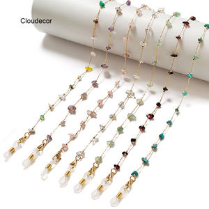 Nouvelle Chaîne de <span class=keywords><strong>Lunettes</strong></span> Perlée pour Femme, Chaîne de Masque, Chaîne de <span class=keywords><strong>Lunettes</strong></span> de Soleil <span class=keywords><strong>Tendance</strong></span> avec Pierres Irrégulières, Cordon Anti-Perte - Product Image 1