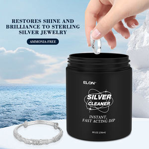 Fast Cleaning 236ml <strong>Silver</strong> <strong>Dip</strong> <strong>Cleaner</strong>, Black 8 Oz Tarnish Remover <strong>Silver</strong> Jewelry <strong>Cleaner</strong> with Polishing Cloth - Product Image 3