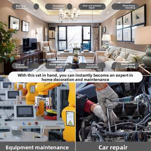 Boîte à outils Power <span class=keywords><strong>Lion</strong></span>, ensemble d'outils pour la maison, kit d'outils de réparation, ensemble d'outils de perçage pour voiture, ensemble d'outils pour le travail <span class=keywords><strong>du</strong></span> bois, installation de meubles - Product Image 4