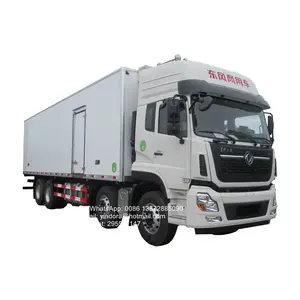 Dongfeng 8X4 12 wheeler 30ton gefrierschrank transport kalten behälter 25 tonnen kühlwagen für verkauf