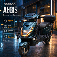 Cyber Mecha Style 2500W Peak Power STARGO Aegis 72V 120km Range Armored Electric Streetbikes Motorcycle Guard Bar EEC CE