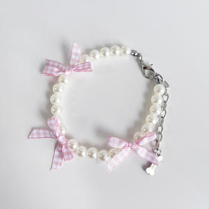 <span class=keywords><strong>Collar</strong></span> de joyería para mascotas, <span class=keywords><strong>collar</strong></span> de princesa, <span class=keywords><strong>collar</strong></span> de perlas de gato, cadena de perro, collares de cristal lujosos para mascotas, <span class=keywords><strong>collar</strong></span> para mascotas, pajarita de seda - Product Image 3