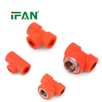Raccord coudé réducteur en T IFAN PPR, adaptateur de douille PN25 pour plomberie, insert en cuivre pour tuyaux PPR