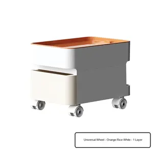 Table de chevet de matériel de stockage de chariot d'armoire mobile Simple moderne de concepteur nordique pour le petit appartement pour l'<span class=keywords><strong>Internet</strong></span> - Product Image 6