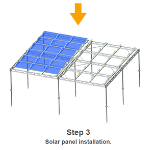 Système de montage au sol pour panneaux solaires photovoltaïques agricoles en acier galvanisé à chaud, garantie 25 ans, haute résistance au vent - Product Image 3
