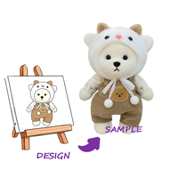 Peluche personnalisée super douce avec doublure en maille de nylon et design brodé - Vente en gros OEM de peluches
