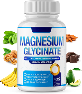 Cápsulas de Magnesio Glicinato de Marca Privada Personalizadas OEM, Complejo Triple de Magnesio - Product Image 1