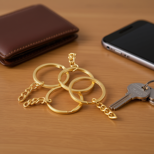 Portachiavi Ilan con Catena Dorata da 35mm, Set da 6 Pezzi - Product Image 2