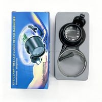 Loupe de poche Camman MG13B-A en acrylique avec 1 lumière LED et un diamètre de lentille de 30 mm pour la réparation de montres