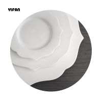 Nouvel ensemble de vaisselle en porcelaine fine motif Fleur de Monsoon, assiettes de présentation pour hôtels cinq étoiles, assiettes de service pour mariage décoratif