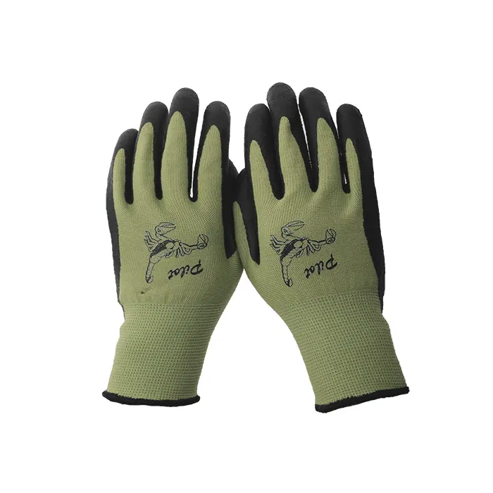 13 gauge Bamboo fiber nitrile coated Gloves for garden construction